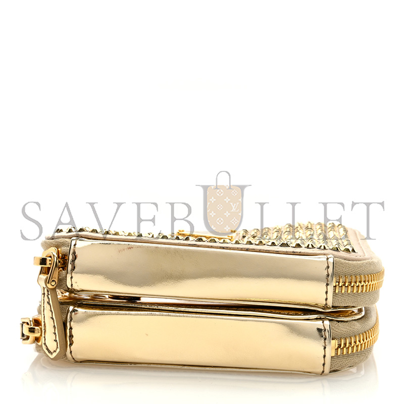 Pra*a satin crystal mini triangle crossbody pouch platino 1nr015 (15*10cm)